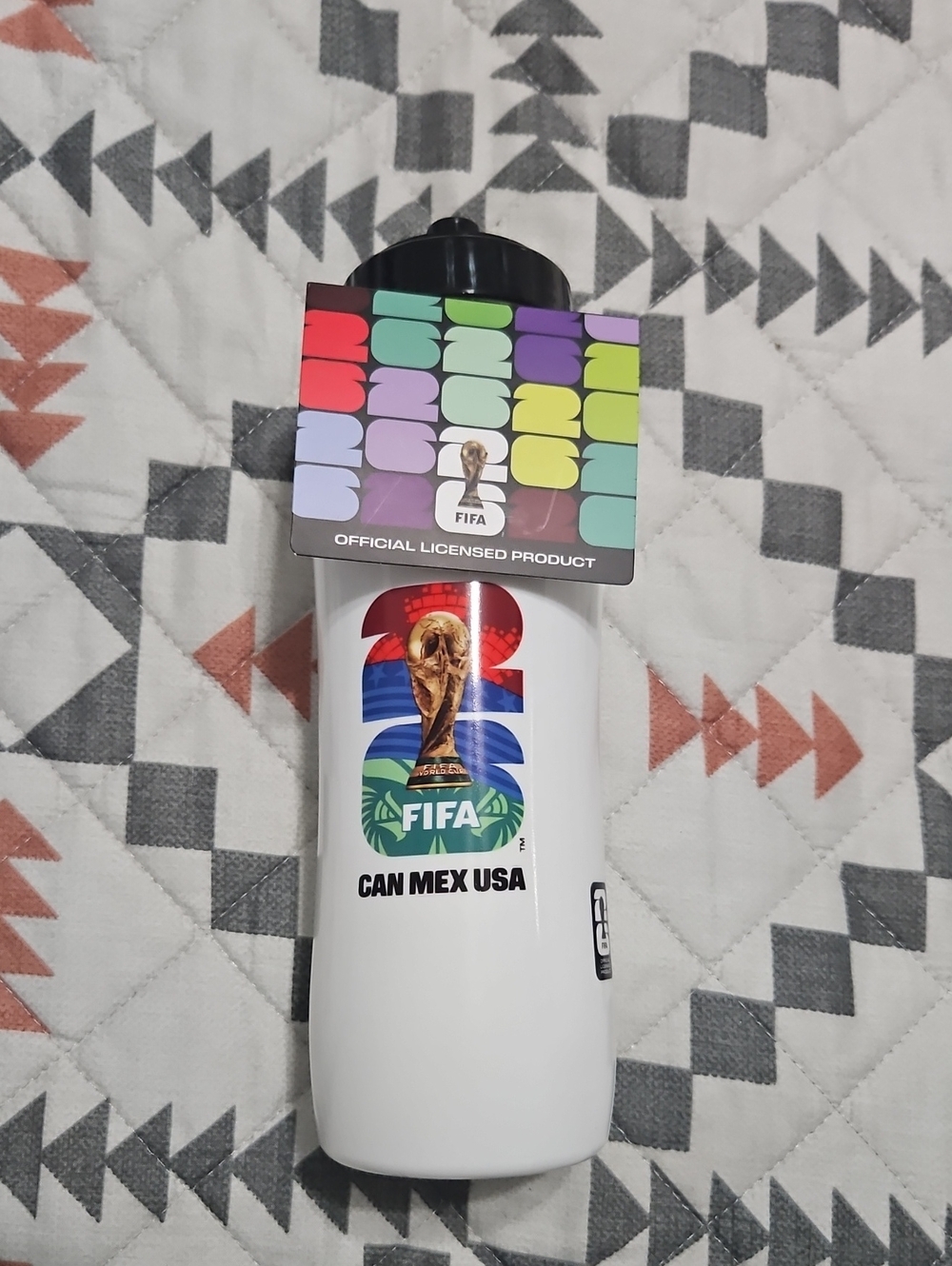 FIFA White CAN MEX USA Water Bottle
